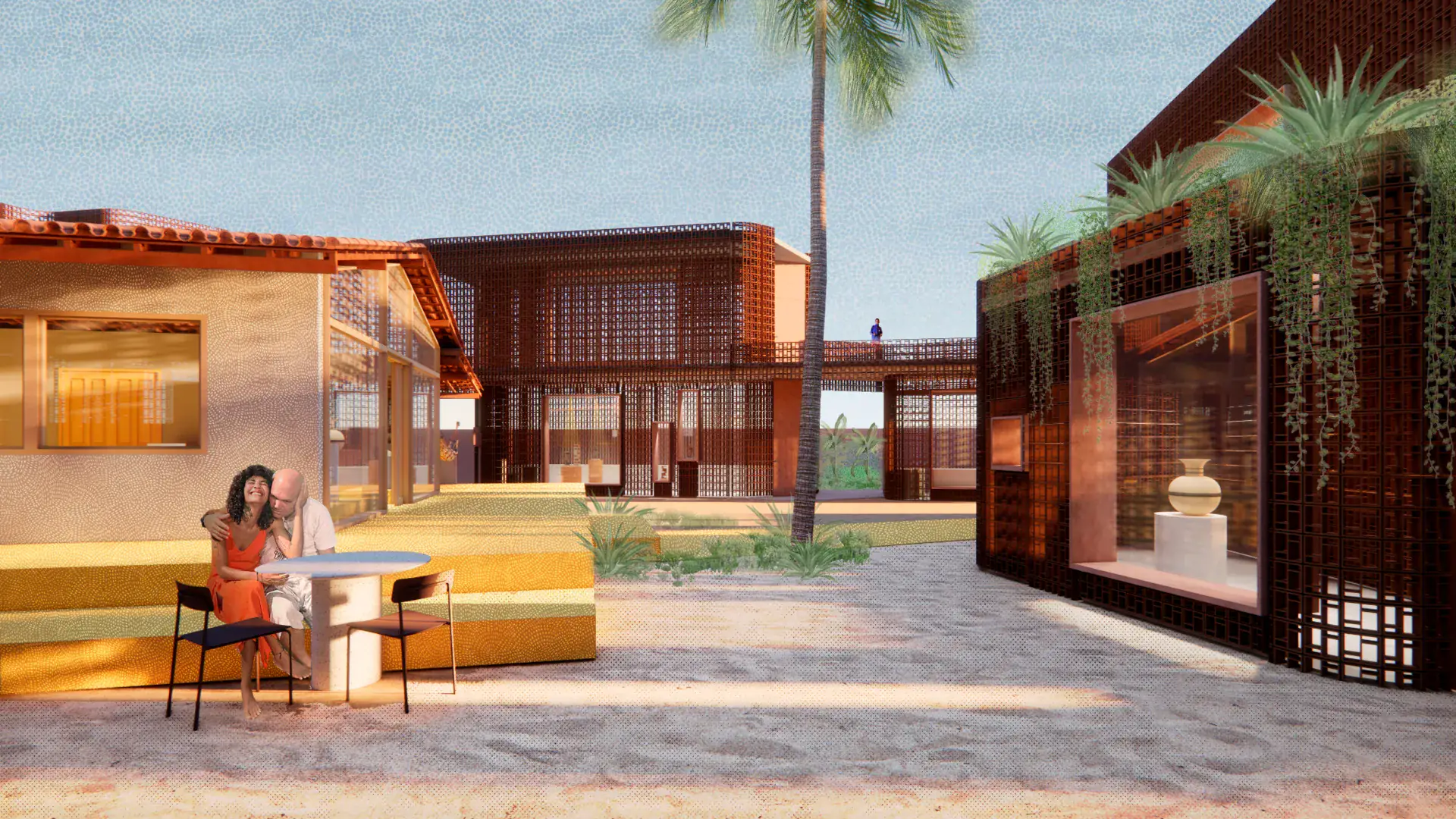 Comercial Gastronômico Barrinha — fired-brick façade