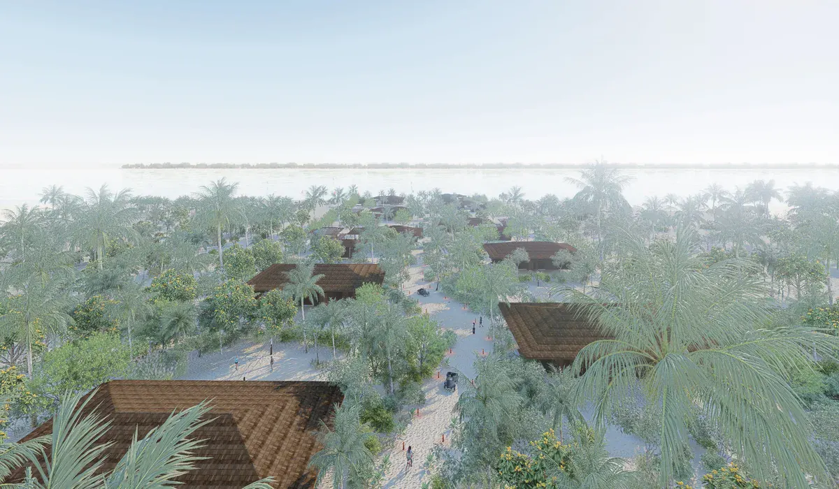 Condomínio visto por drone